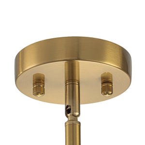 LightFixturesUSA - Modern 7 - light Hammered Glass Globe Tier Sputnik Chandelier - Chandelier - Brass - 
