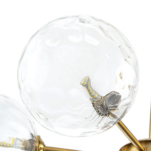 LightFixturesUSA - Modern 7 - light Hammered Glass Globe Tier Sputnik Chandelier - Chandelier - Brass - 