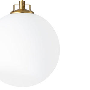 LightFixturesUSA-Modern Brass 1-light Shine Opal Glass Globe Kitchen Pendant-Pendant Light-15.7 in-