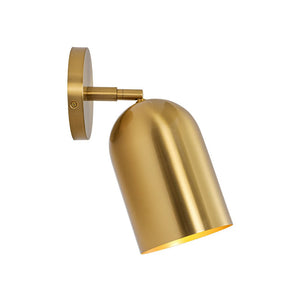 LightFixturesUSA - Modern Brass Adjustable Single Ceiling Spotlight Wall Light - Ceiling Light - 1 Pack - 