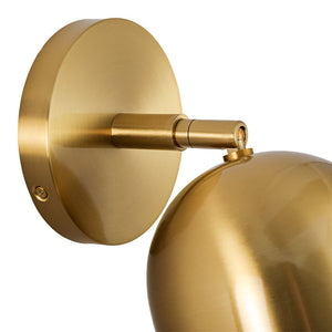 LightFixturesUSA - Modern Brass Adjustable Single Ceiling Spotlight Wall Light - Ceiling Light - 1 Pack - 
