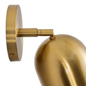 LightFixturesUSA - Modern Brass Adjustable Single Ceiling Spotlight Wall Light - Ceiling Light - 1 Pack - 