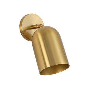 LightFixturesUSA - Modern Brass Adjustable Single Ceiling Spotlight Wall Light - Ceiling Light - 1 Pack - 