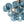 LightFixturesUSA - Modern Cluster Blue Glass Bubble Semi Flush Chandelier - Chandelier - Blue Bubble - 