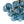 LightFixturesUSA - Modern Cluster Blue Glass Bubble Semi Flush Chandelier - Chandelier - Blue Bubble - 