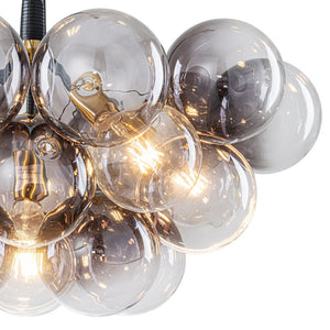 LightFixturesUSA - Modern Cluster Gradient Gray Glass Globe Bubble Chandelier - Chandelier - Gray Bubble (Exclusive Offer) - 