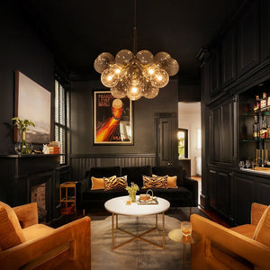 LightFixturesUSA - Modern Cluster Gradient Gray Glass Globe Bubble Chandelier - Chandelier - Gray Bubble (Exclusive Offer) - 