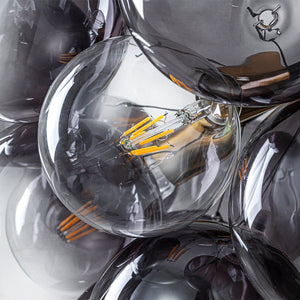 LightFixturesUSA - Modern Cluster Gradient Gray Glass Globe Bubble Chandelier - Chandelier - Gray Bubble (Exclusive Offer) - 