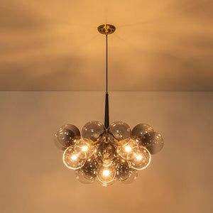 LightFixturesUSA - Modern Cluster Gradient Gray Glass Globe Bubble Chandelier - Chandelier - Gray Bubble (Exclusive Offer) - 