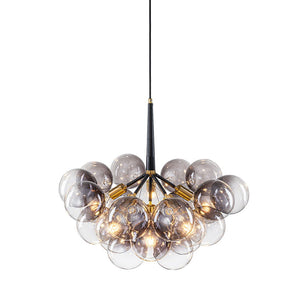LightFixturesUSA - Modern Cluster Gradient Gray Glass Globe Bubble Chandelier - Chandelier - Gray Bubble (Exclusive Offer) - 