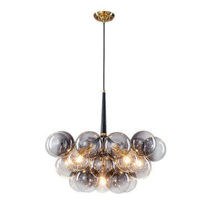 LightFixturesUSA - Modern Cluster Gradient Gray Glass Globe Bubble Chandelier - Chandelier - Gray Bubble (Exclusive Offer) - 