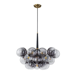 LightFixturesUSA - Modern Cluster Gradient Gray Glass Globe Bubble Chandelier - Chandelier - Gray Bubble (Exclusive Offer) - 