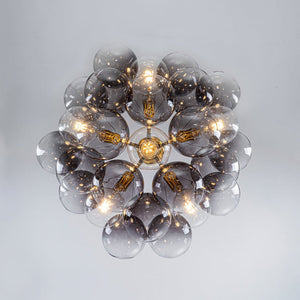 LightFixturesUSA - Modern Cluster Gradient Gray Glass Globe Bubble Chandelier - Chandelier - Gray Bubble (Exclusive Offer) - 