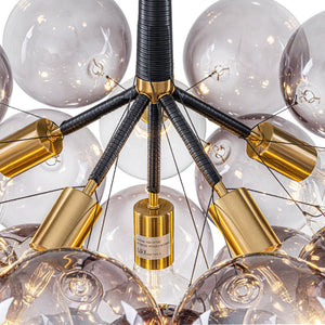 LightFixturesUSA - Modern Cluster Gradient Gray Glass Globe Bubble Chandelier - Chandelier - Gray Bubble (Exclusive Offer) - 
