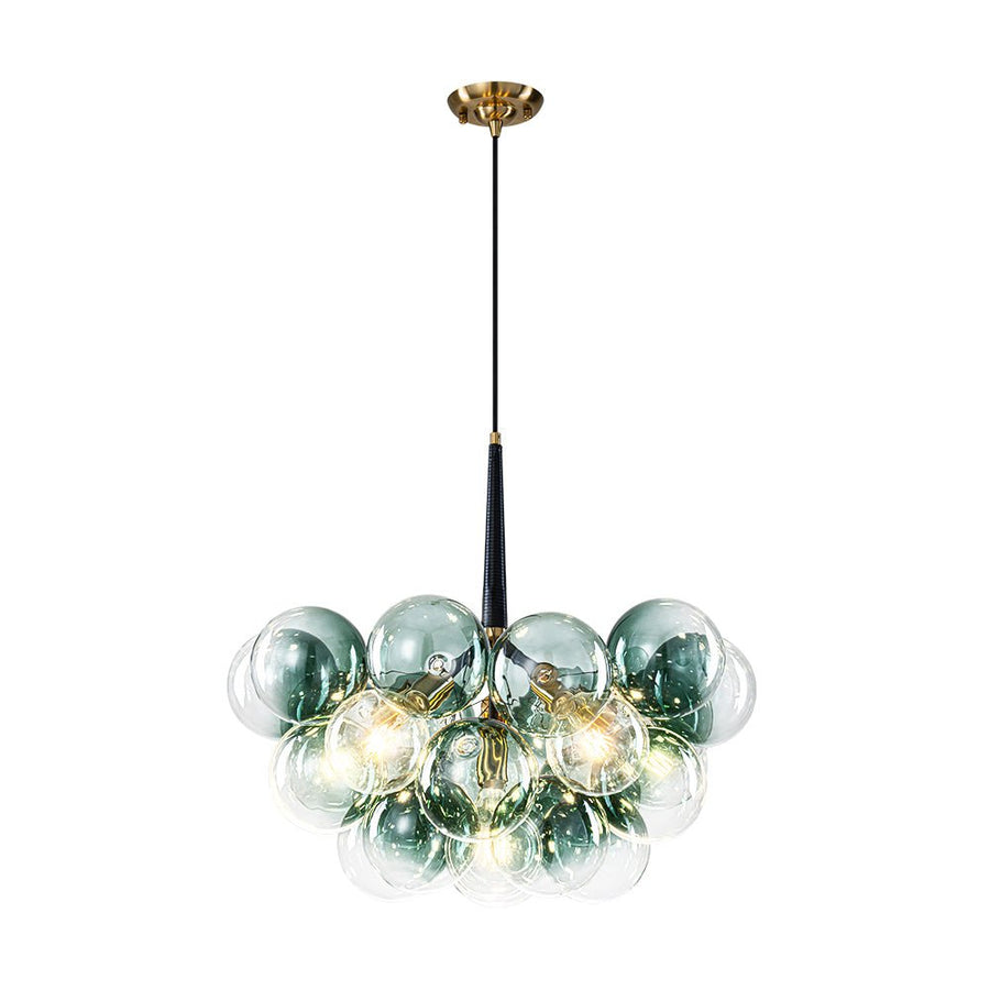 LightFixturesUSA - Modern Cluster Gradient Green Glass Globe Bubble Chandelier - Chandelier - Green Bubble (Exclusive Offer) - 