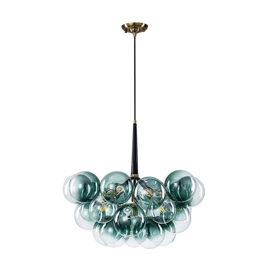 LightFixturesUSA - Modern Cluster Gradient Green Glass Globe Bubble Chandelier - Chandelier - Green Bubble (Exclusive Offer) - 