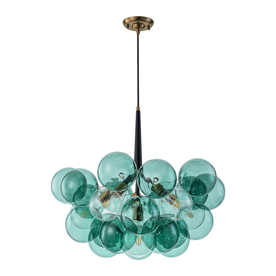 LightFixturesUSA - Modern Cluster Green Glass Globe Bubble Chandelier - Chandelier - Green Bubble (Exclusive Offer) - 