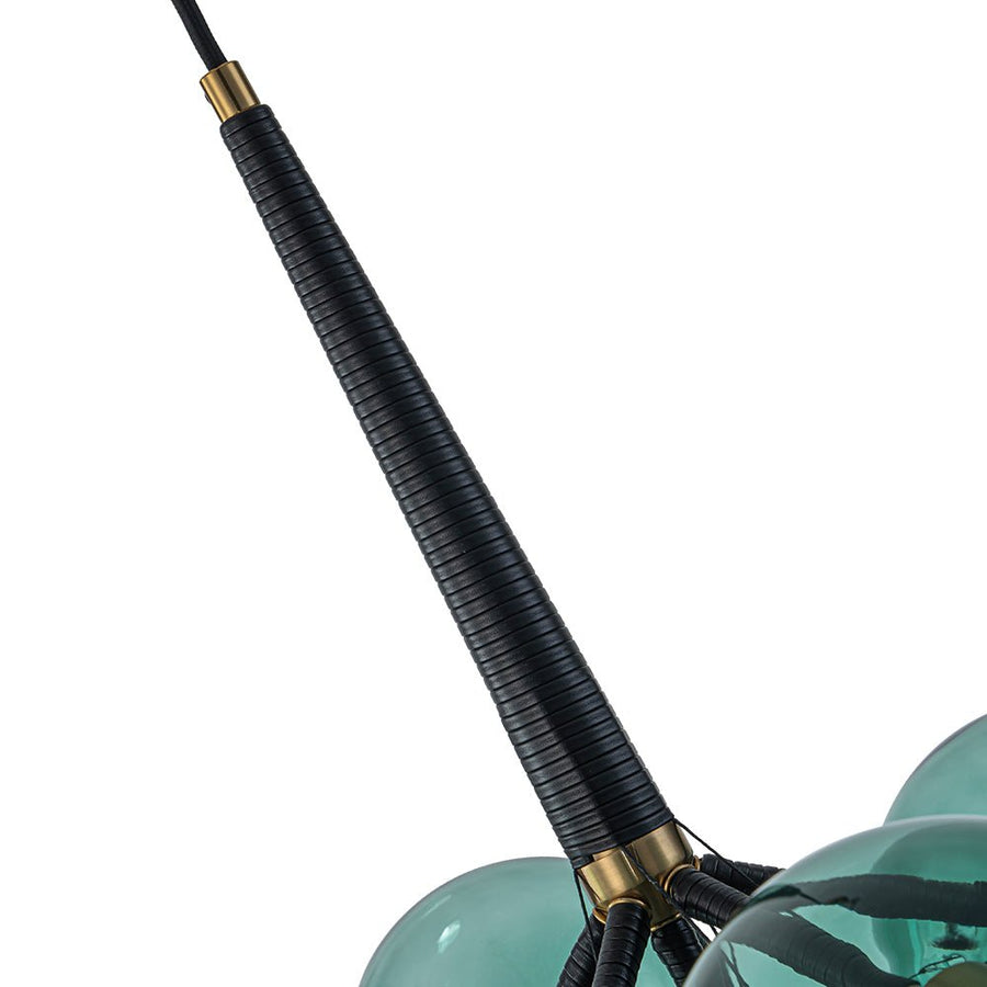 LightFixturesUSA - Modern Cluster Green Glass Globe Bubble Chandelier - Chandelier - Green Bubble (Exclusive Offer) - 