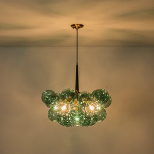 LightFixturesUSA - Modern Cluster Green Glass Globe Bubble Chandelier - Chandelier - Green Bubble (Exclusive Offer) - 