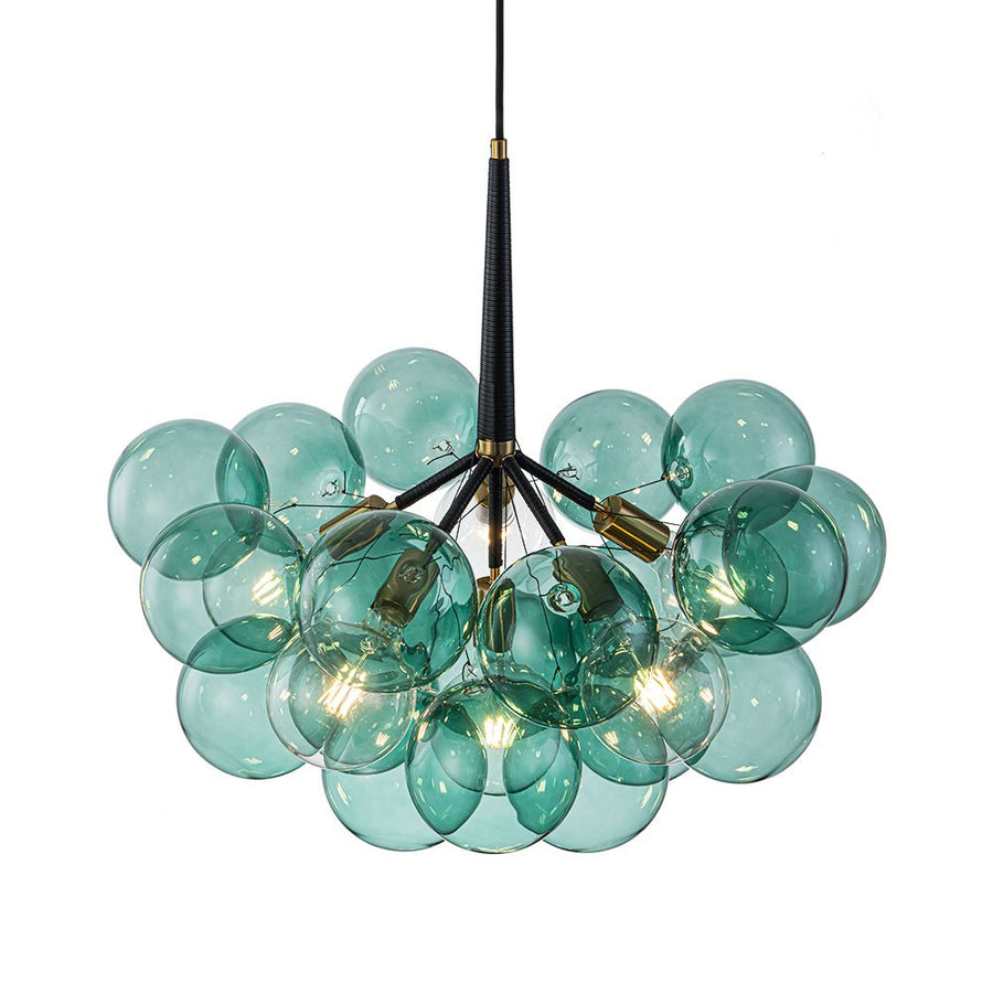LightFixturesUSA - Modern Cluster Green Glass Globe Bubble Chandelier - Chandelier - Green Bubble (Exclusive Offer) - 
