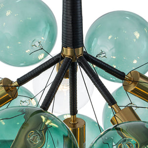 LightFixturesUSA - Modern Cluster Green Glass Globe Bubble Chandelier - Chandelier - Green Bubble (Exclusive Offer) - 