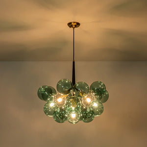 LightFixturesUSA - Modern Cluster Green Glass Globe Bubble Chandelier - Chandelier - Green Bubble (Exclusive Offer) - 