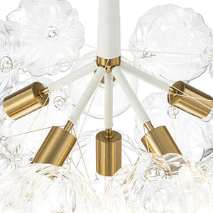 LightFixturesUSA - Modern Cluster Sculpture Texture Glass Globe Bubble Chandelier - Chandelier - White - 