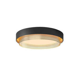 LightFixturesUSA-Modern Dimmable LED Iron Mesh Circular Flush Mount Light-Ceiling Light-White (Pre-Order)-