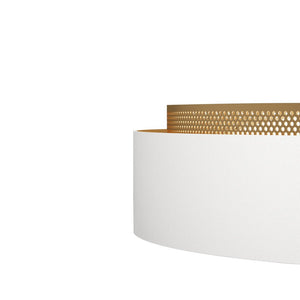 LightFixturesUSA-Modern Dimmable LED Iron Mesh Circular Flush Mount Light-Ceiling Light-White (Pre-Order)-