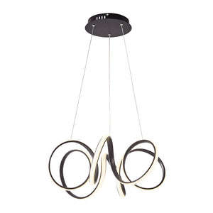 LightFixturesUSA - Modern Dimmable LED Twist Ribbon Pendant Light - Chandelier - Gold - 