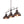 LightFixturesUSA-Modern Farmhouse 3-light Island Pot Lid Dome Pendant-Chandelier-Brushed Antique Silver-