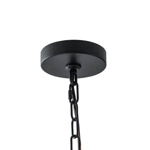 LightFixturesUSA - Modern Farmhouse Clear Glass Large Lantern Pendant Light - Chandelier - 15.7in - 