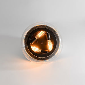 LightFixturesUSA - Modern Farmhouse Seeded Glass Round Ceiling Light - Ceiling Light - Oil - Rubbed Bronze - 