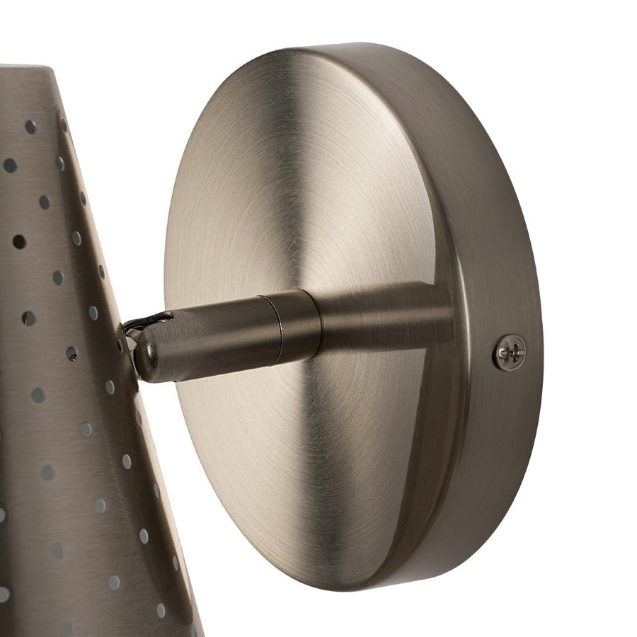 LightFixturesUSA - Modern Funky 1 - Light Starry Pinhole Cone Wall Sconce - Wall Sconce - Nickel - 