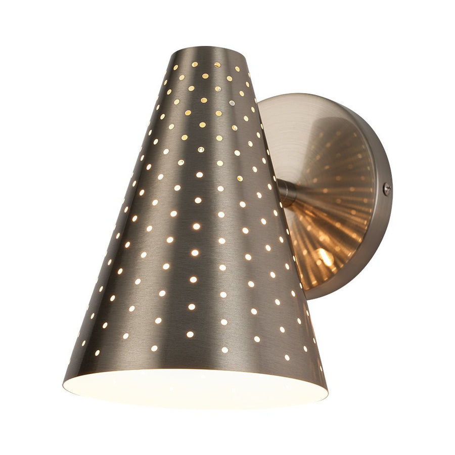 LightFixturesUSA - Modern Funky 1 - Light Starry Pinhole Cone Wall Sconce - Wall Sconce - Nickel - 