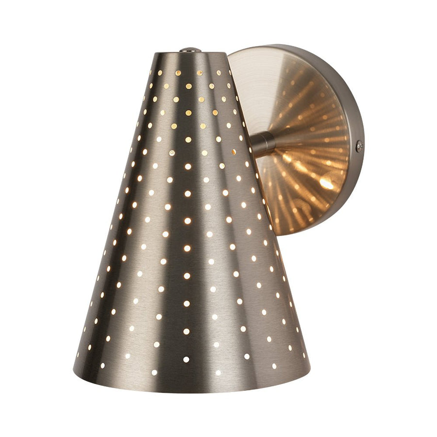 LightFixturesUSA - Modern Funky 1 - Light Starry Pinhole Cone Wall Sconce - Wall Sconce - Nickel - 