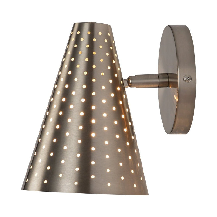 LightFixturesUSA - Modern Funky 1 - Light Starry Pinhole Cone Wall Sconce - Wall Sconce - Nickel - 