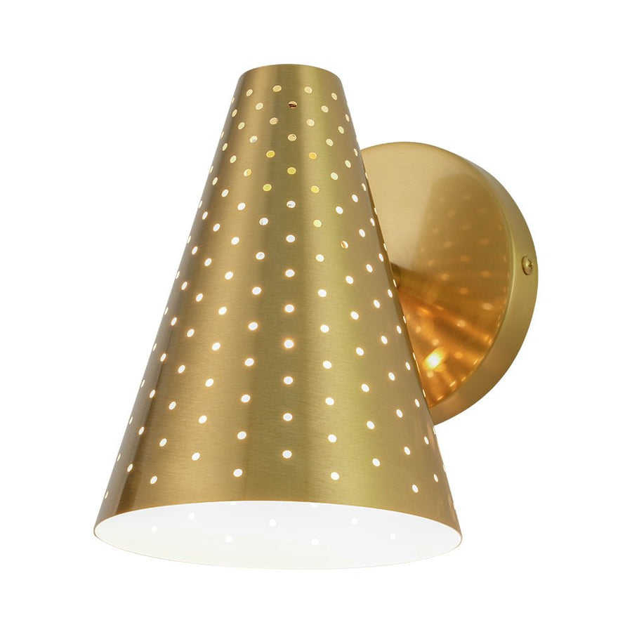 LightFixturesUSA - Modern Funky 1 - Light Starry Pinhole Cone Wall Sconce - Wall Sconce - Nickel - 