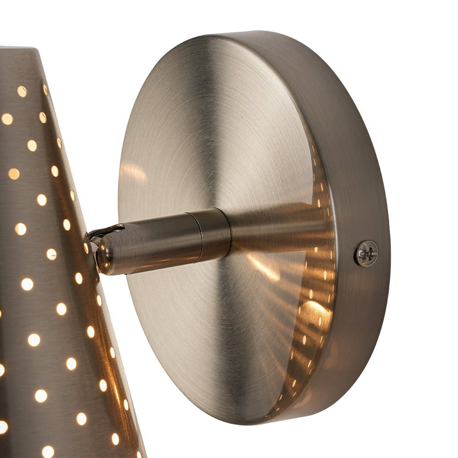 LightFixturesUSA - Modern Funky 1 - Light Starry Pinhole Cone Wall Sconce - Wall Sconce - Nickel - 