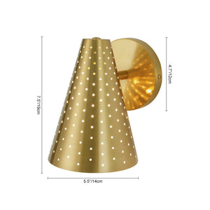 LightFixturesUSA - Modern Funky 1 - Light Starry Pinhole Cone Wall Sconce - Wall Sconce - Nickel - 