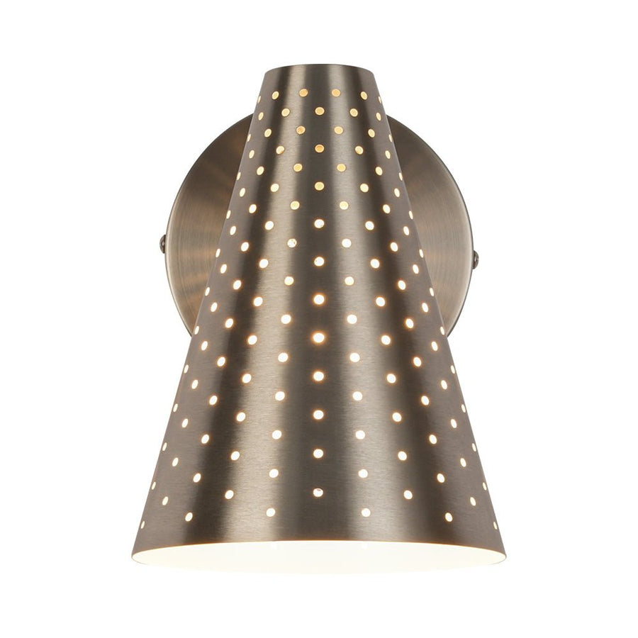 LightFixturesUSA - Modern Funky 1 - Light Starry Pinhole Cone Wall Sconce - Wall Sconce - Nickel - 