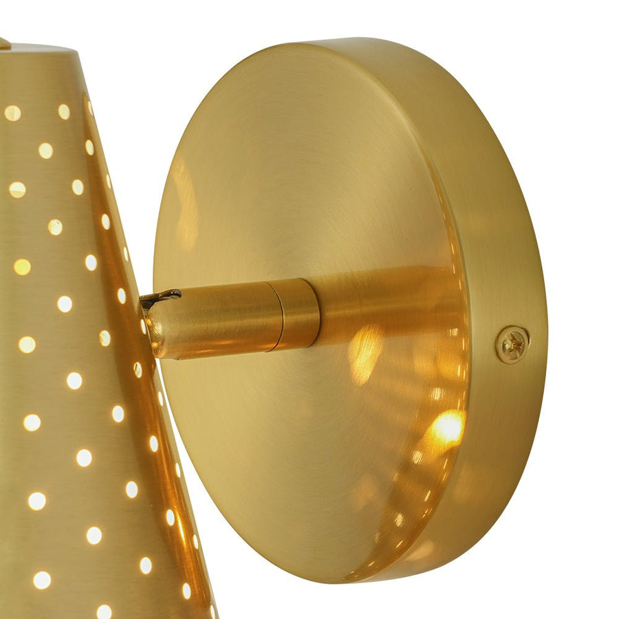 LightFixturesUSA - Modern Funky 1 - Light Starry Pinhole Cone Wall Sconce - Wall Sconce - Nickel - 