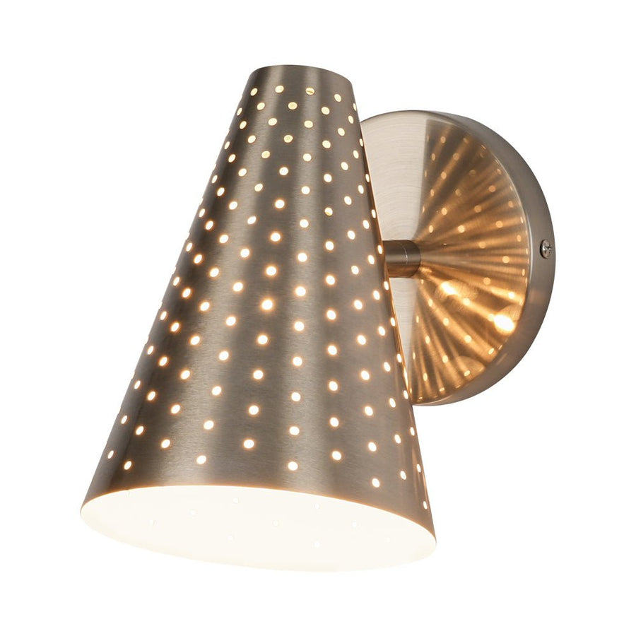 LightFixturesUSA - Modern Funky 1 - Light Starry Pinhole Cone Wall Sconce - Wall Sconce - Nickel - 