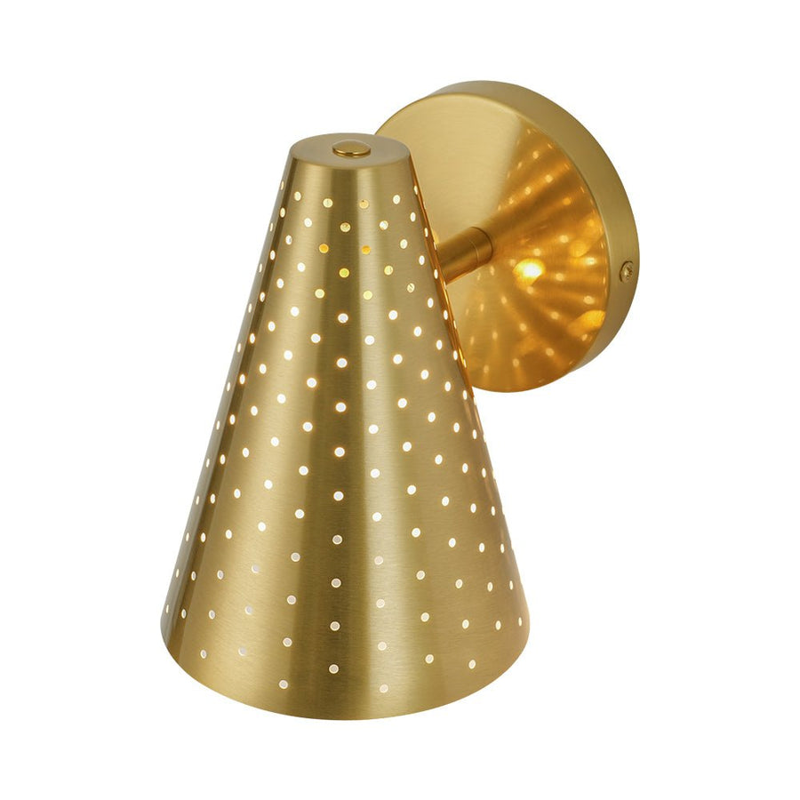 LightFixturesUSA - Modern Funky 1 - Light Starry Pinhole Cone Wall Sconce - Wall Sconce - Nickel - 