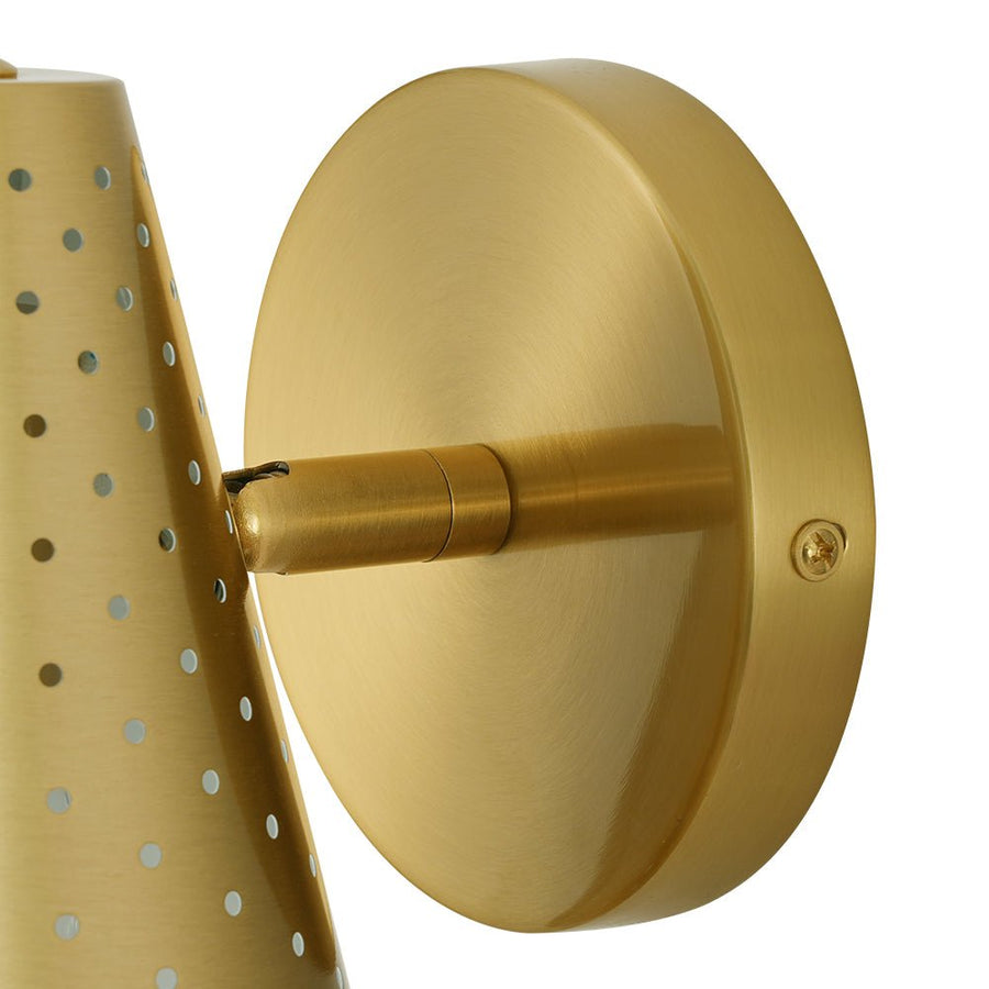 LightFixturesUSA - Modern Funky 1 - Light Starry Pinhole Cone Wall Sconce - Wall Sconce - Nickel - 