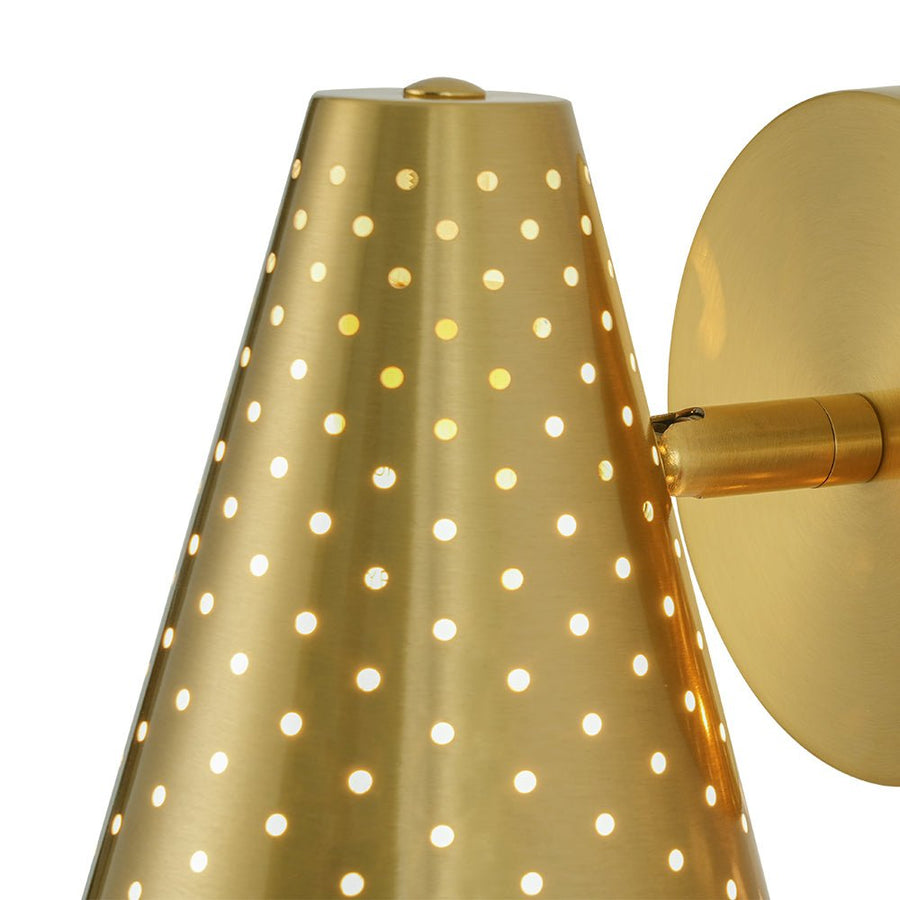 LightFixturesUSA - Modern Funky 1 - Light Starry Pinhole Cone Wall Sconce - Wall Sconce - Nickel - 