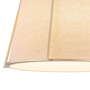 LightFixturesUSA - Modern Ivory Linen Conical Drum Cage Pendant Light - Ceiling Light - 14.6 in. - 