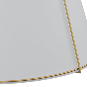 LightFixturesUSA - Modern Linen Conical Drum Cage Pendant Light - Ceiling Light - 15 in. - Black+Brass