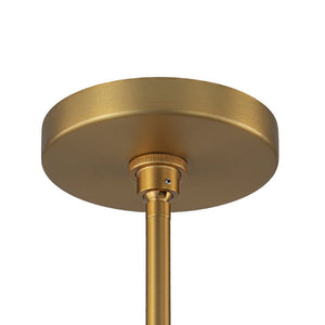 LightFixturesUSA - Modern Linen Conical Drum Cage Pendant Light - Ceiling Light - 15 in. - Black+Brass