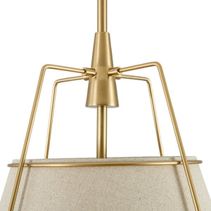 LightFixturesUSA - Modern Linen Conical Drum Cage Pendant Light - Ceiling Light - Black/15 in - 